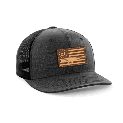 2nd Amendment AR15 Leather Patch Hat - Greater Half