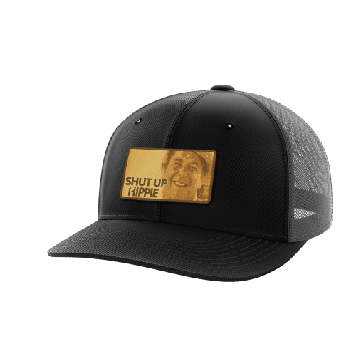 Shut Up Hippie Leather Patch Hat - Greater Half