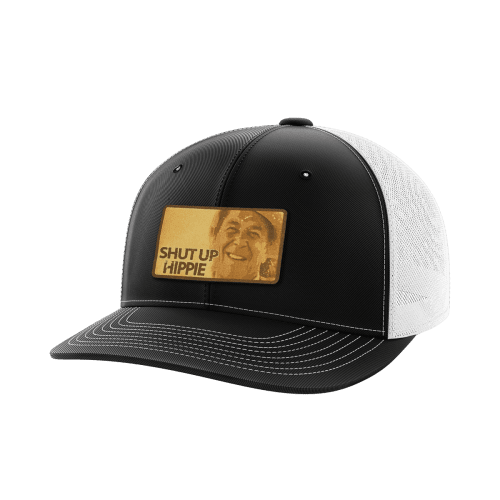 Shut Up Hippie Leather Patch Hat - Greater Half