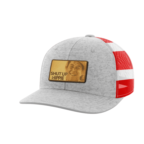 Shut Up Hippie Leather Patch Hat - Greater Half