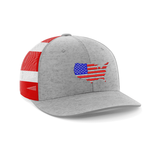 USA Flag Embroidered Trucker Hat - Greater Half