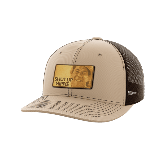 Shut Up Hippie Leather Patch Hat - Greater Half