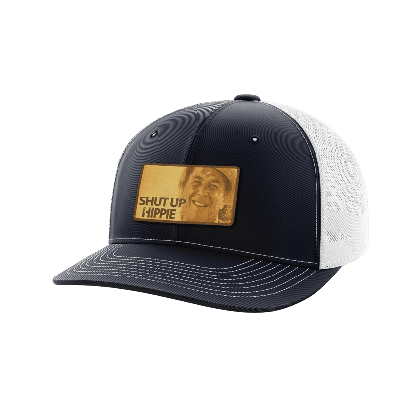 Shut Up Hippie Leather Patch Hat - Greater Half