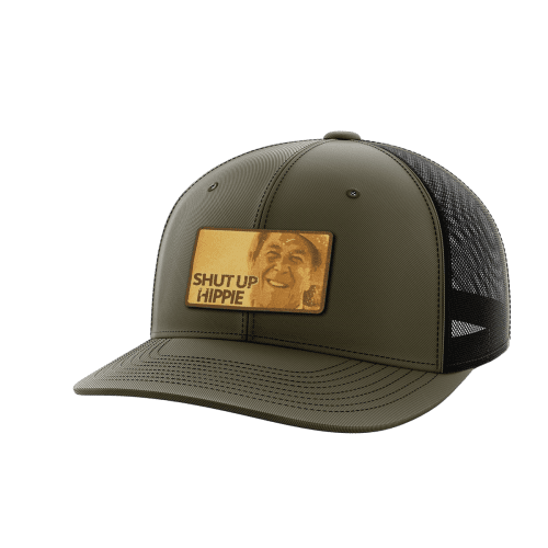 Shut Up Hippie Leather Patch Hat - Greater Half