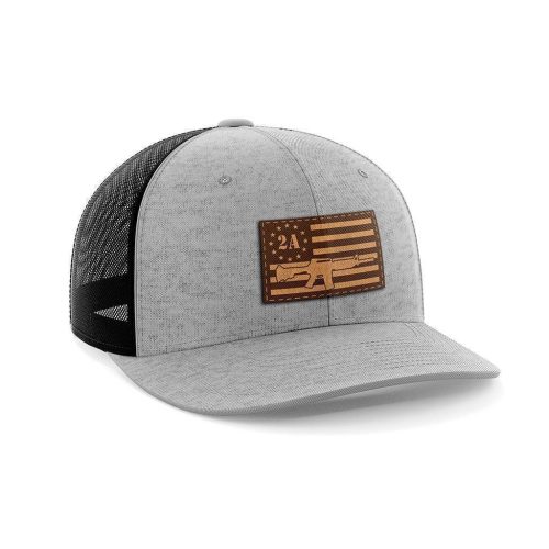 2nd Amendment AR15 Leather Patch Hat - Greater Half