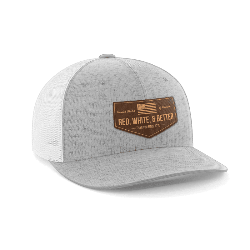 Red, White, and Better Than You Leather Patch Hat - Greater Half