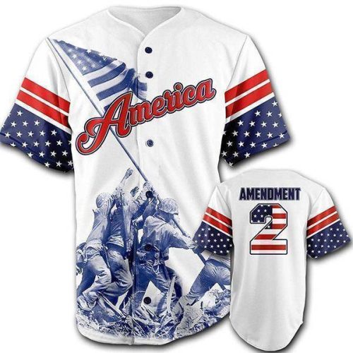 Patriotic America Baseball Jersey - Greater Half