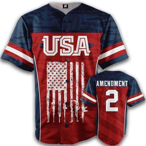 Patriotic America Baseball Jersey - Greater Half