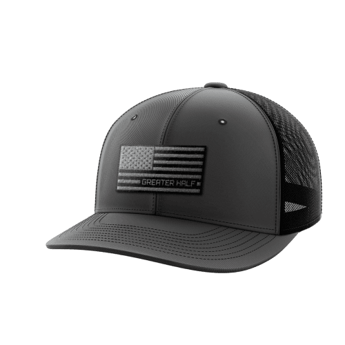 USA Black Flag Woven Patch Hat - Greater Half