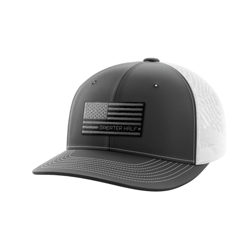 USA Black Flag Woven Patch Hat - Greater Half