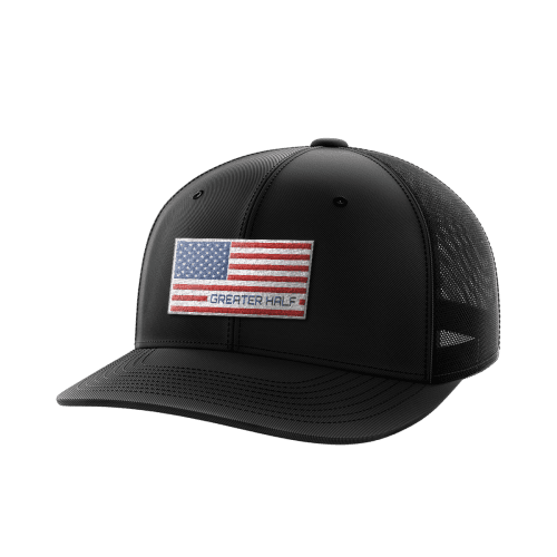 USA Flag Woven Patch Hat - Greater Half