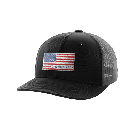 USA Flag Woven Patch Hat - Greater Half