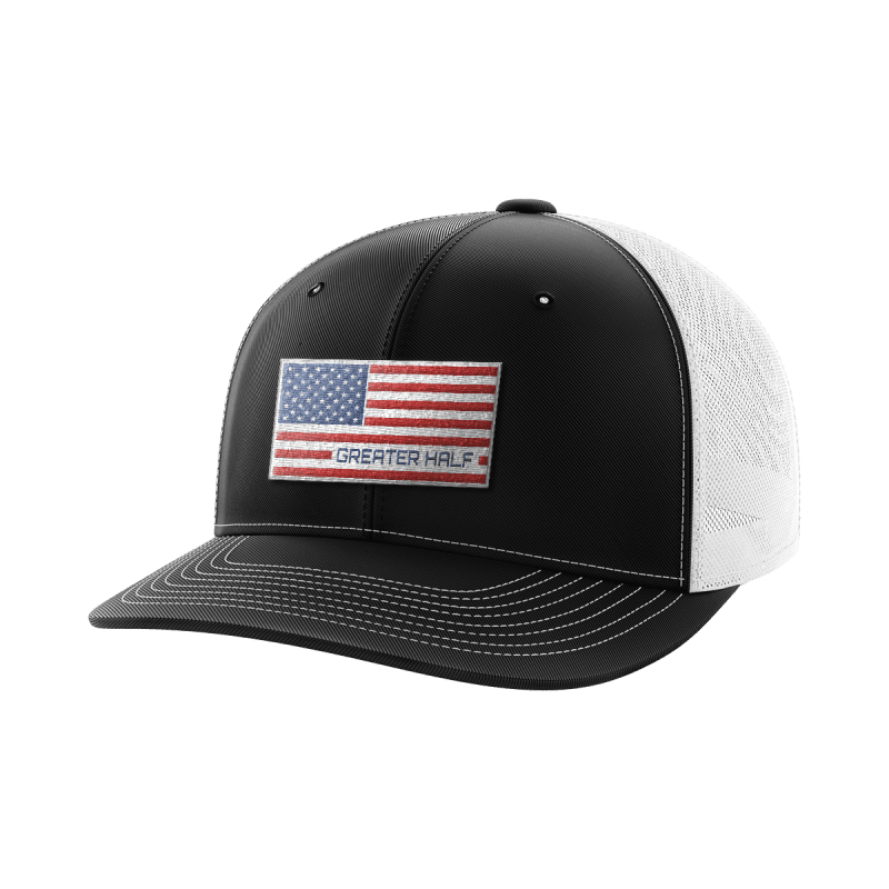 USA Flag Woven Patch Hat - Greater Half