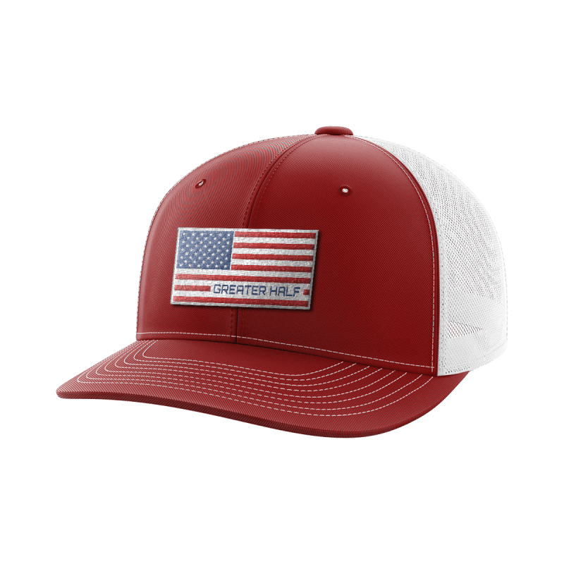 USA Flag Woven Patch Hat - Greater Half