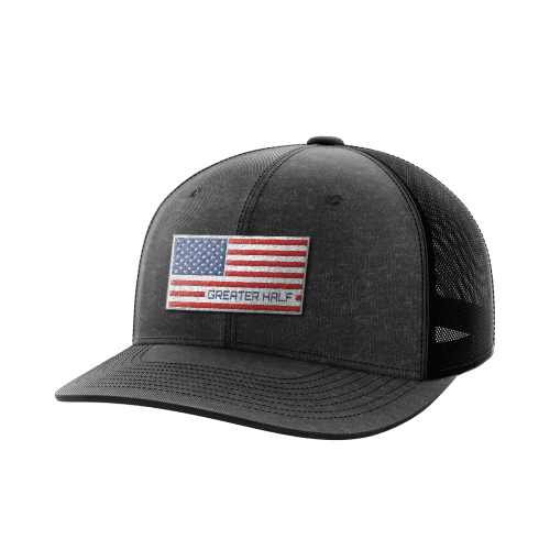 USA Flag Woven Patch Hat - Greater Half