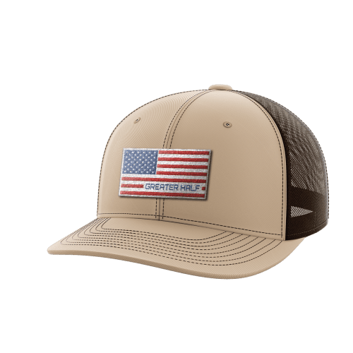 USA Flag Woven Patch Hat - Greater Half