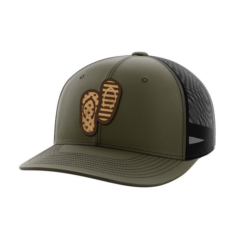 Flip Flops Leather Patch Hat - Greater Half