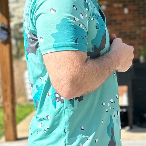 mint choccies chocolate chip performance golf polo sleeve