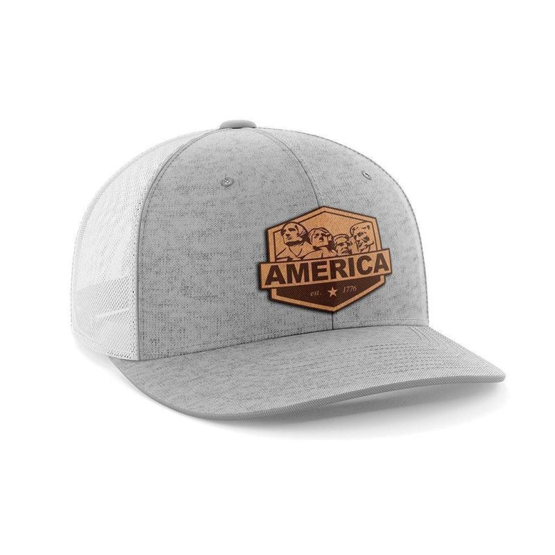 America Mount Rushmore Leather Patch Hat - Greater Half